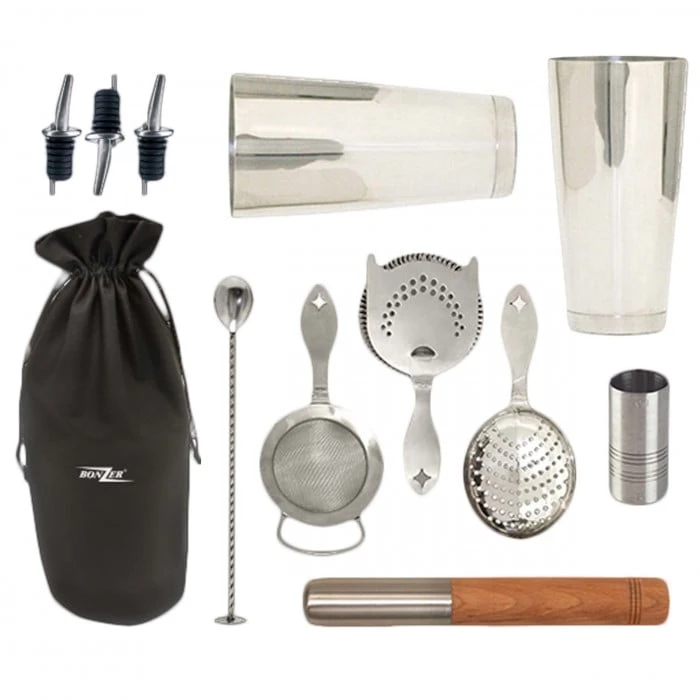 Bonzer Heritage Cocktail Kit Stainless Steel