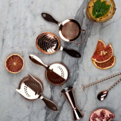 Bonzer Heritage Strainer Set Copper -Waterford Store bonzer heritagestrainerset copper lifestyle 01