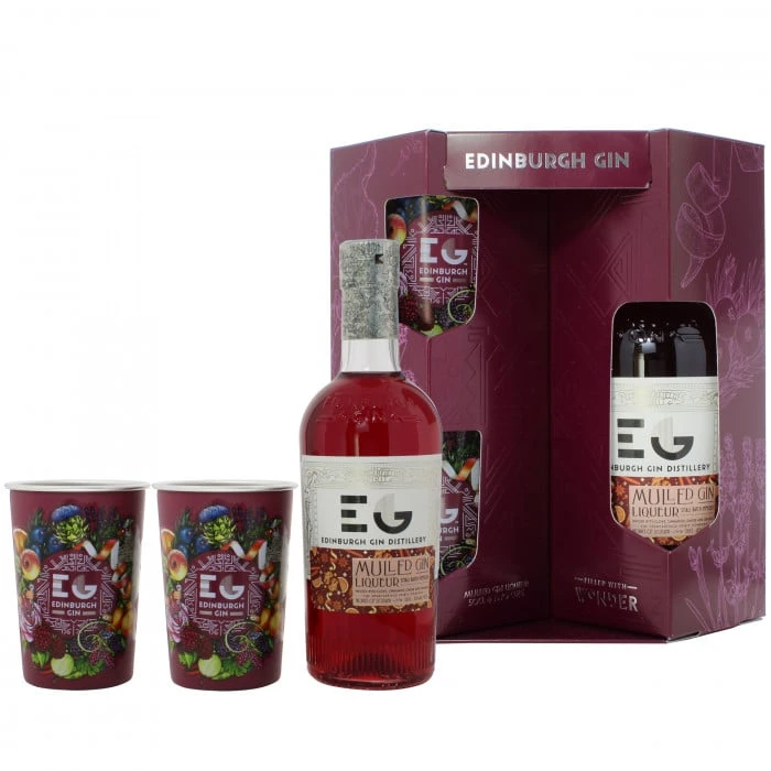 Edinburgh Gin Merry Mulled Gin & 2 Stainless Steel Mugs Gift Set 3 Edinburgh Gin Merry Mulled Gin & 2 Stainless Steel Mugs Gift Set