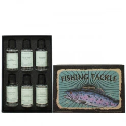Fishing Tackle Gin Gift Set -Waterford Store giftbox fishingtackle insideshot gin ps