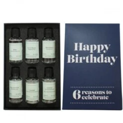 Happy Birthday (Dark Blue) 6 Reasons Gin Gift Pack -Waterford Store happy birthday dark blue gin ps2