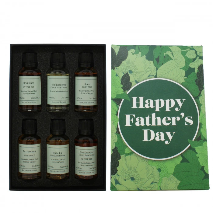Happy Father's Day (Green) 6x3cl Whisky Gift Set 4 Happy Father's Day (Green) 6x3cl Whisky Gift Set - Image 2