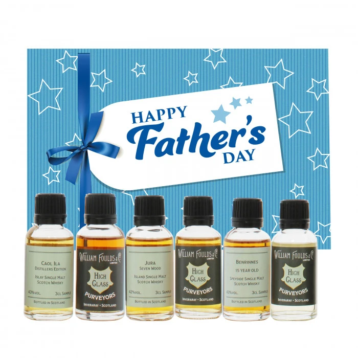 Happy Father's Day Gift Tag Blue 6x3cl Whisky Gift Pack 3 Happy Father's Day Gift Tag Blue 6x3cl Whisky Gift Pack