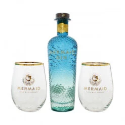 Mermaid Gin Original Glass Gift Set -Waterford Store mermaid gin gift pack ss