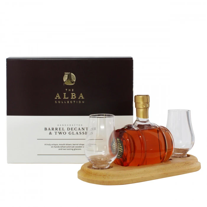 Stylish Whisky Barrel Single Malt Scotch Whisky Decanter With 2 Glasses 3 Stylish Whisky Barrel Single Malt Scotch Whisky Decanter With 2 Glasses