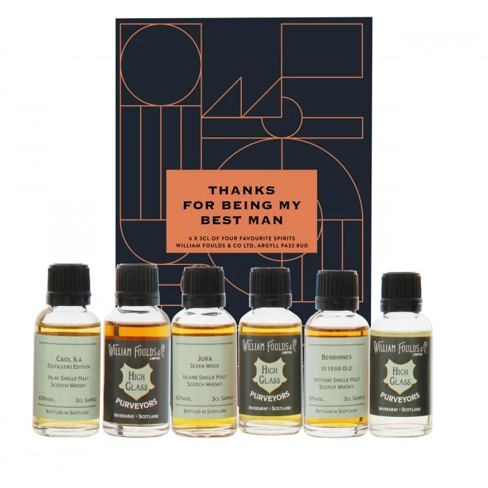 Thanks For Being My Best Man Copper & Black 6x3cl Whisky Gift Pack 3 Thanks For Being My Best Man Copper & Black 6x3cl Whisky Gift Pack