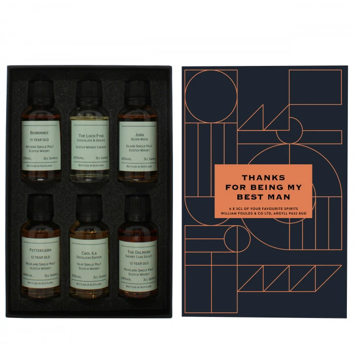 Thanks For Being My Best Man Copper & Black 6x3cl Whisky Gift Pack 4 Thanks For Being My Best Man Copper & Black 6x3cl Whisky Gift Pack - Image 2