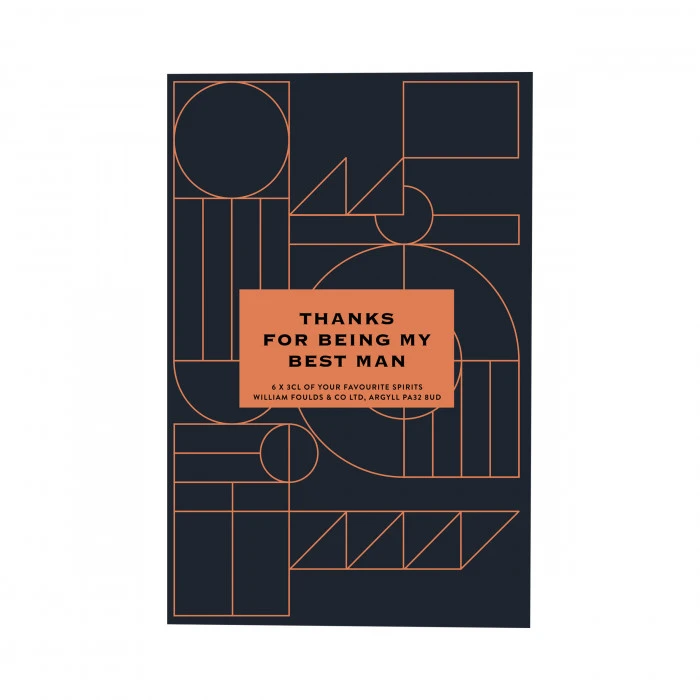 Thanks For Being My Best Man Copper & Black 6x3cl Whisky Gift Pack 5 Thanks For Being My Best Man Copper & Black 6x3cl Whisky Gift Pack - Image 3